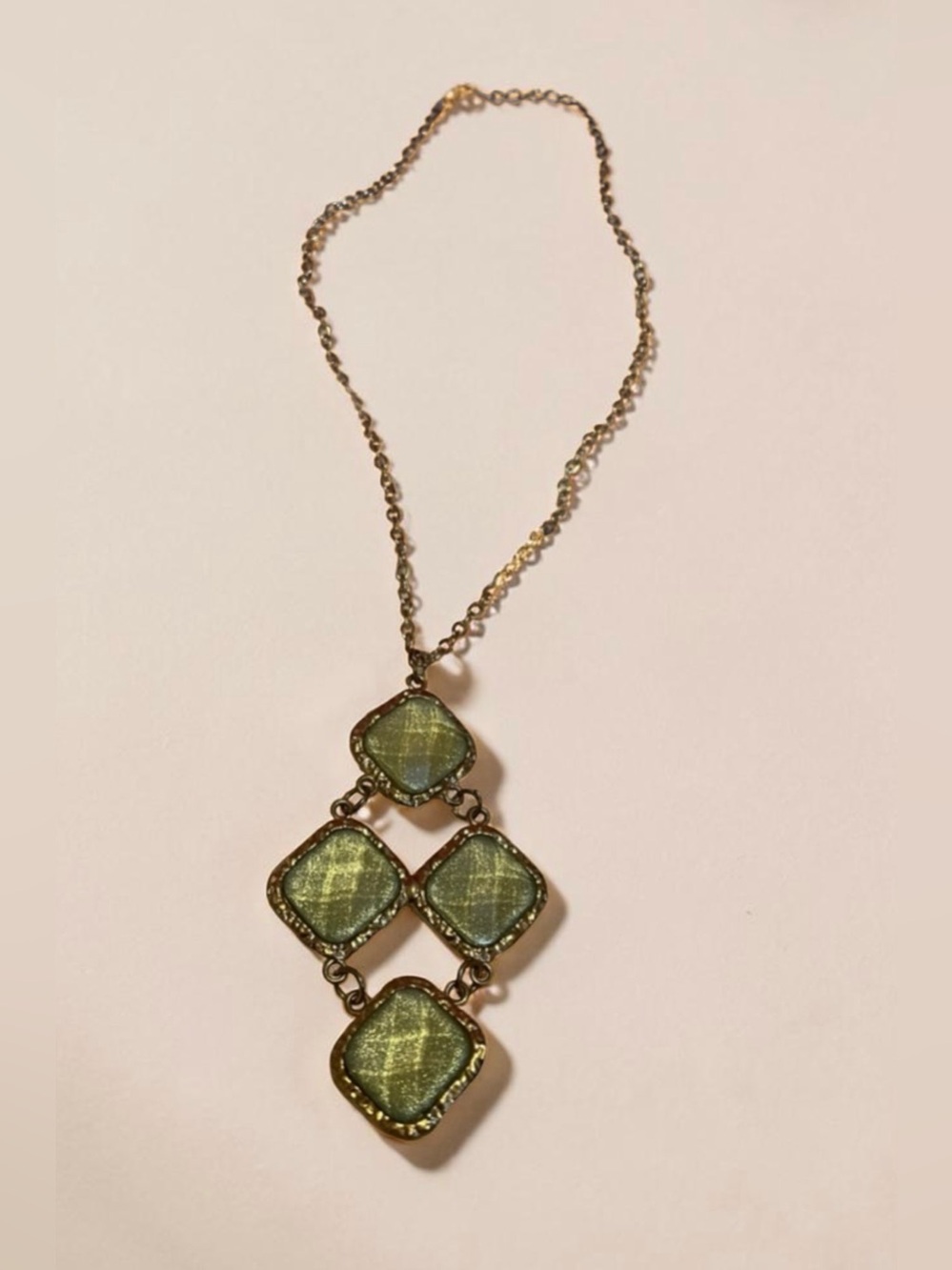 NY&Co Gold-Tone Green Glass Pendant Necklace - Women Jewelry